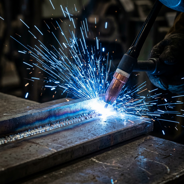 Kayık Metal Üretim Tesisinde Kaynak İşlemi